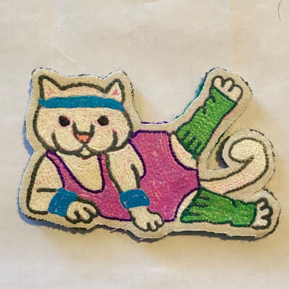 Vintage Cute Cat Patches iron on set of 4 - Picture 5 of 10